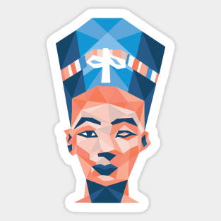 Geometric Nefertiti Sticker